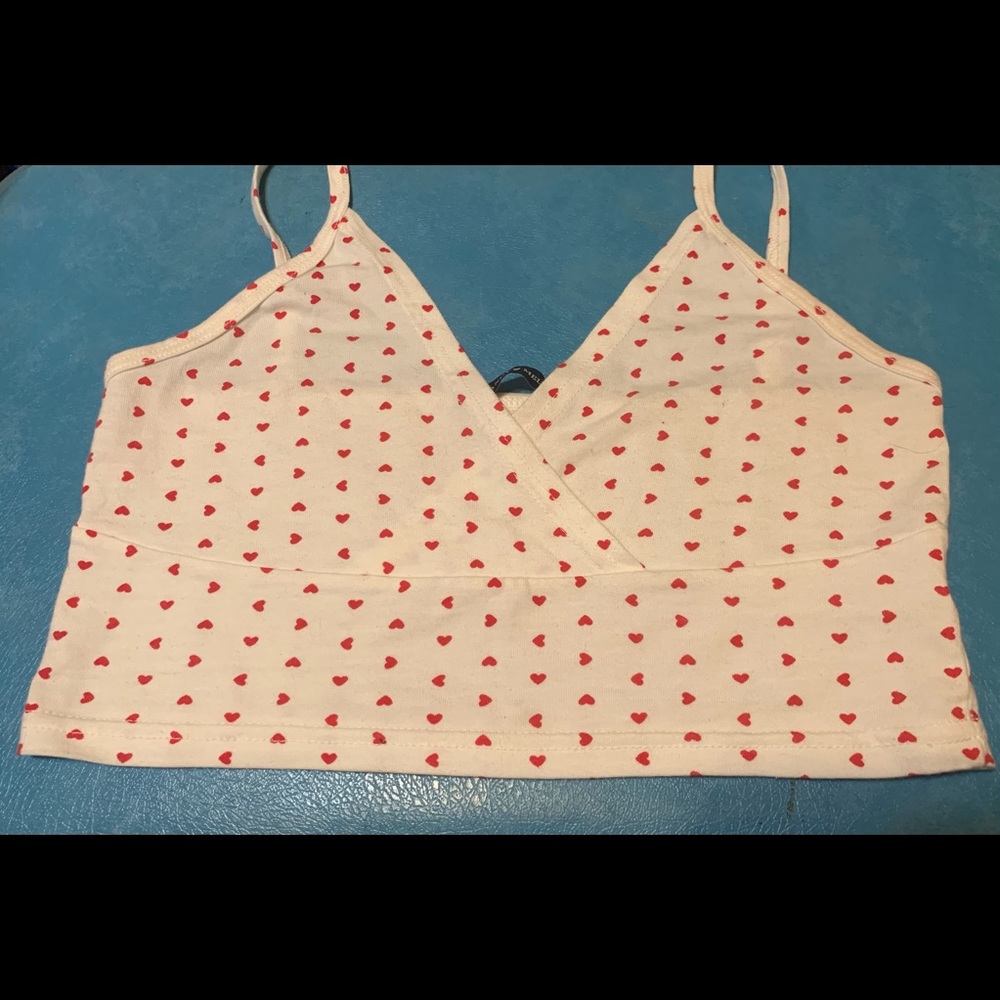 Brandy Melville Red hearts Amara tank
